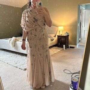 Adrianna Papell beaded evening gown